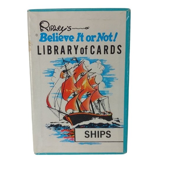 Ripley Enterprises Games Rare Ripleys Believe It Or Not Library Of Cards Rummy Deck Ships